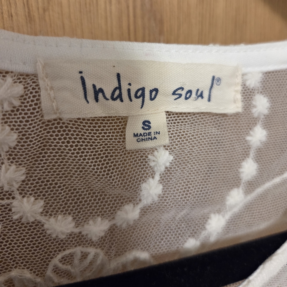 Indigo Soul White Lace Top